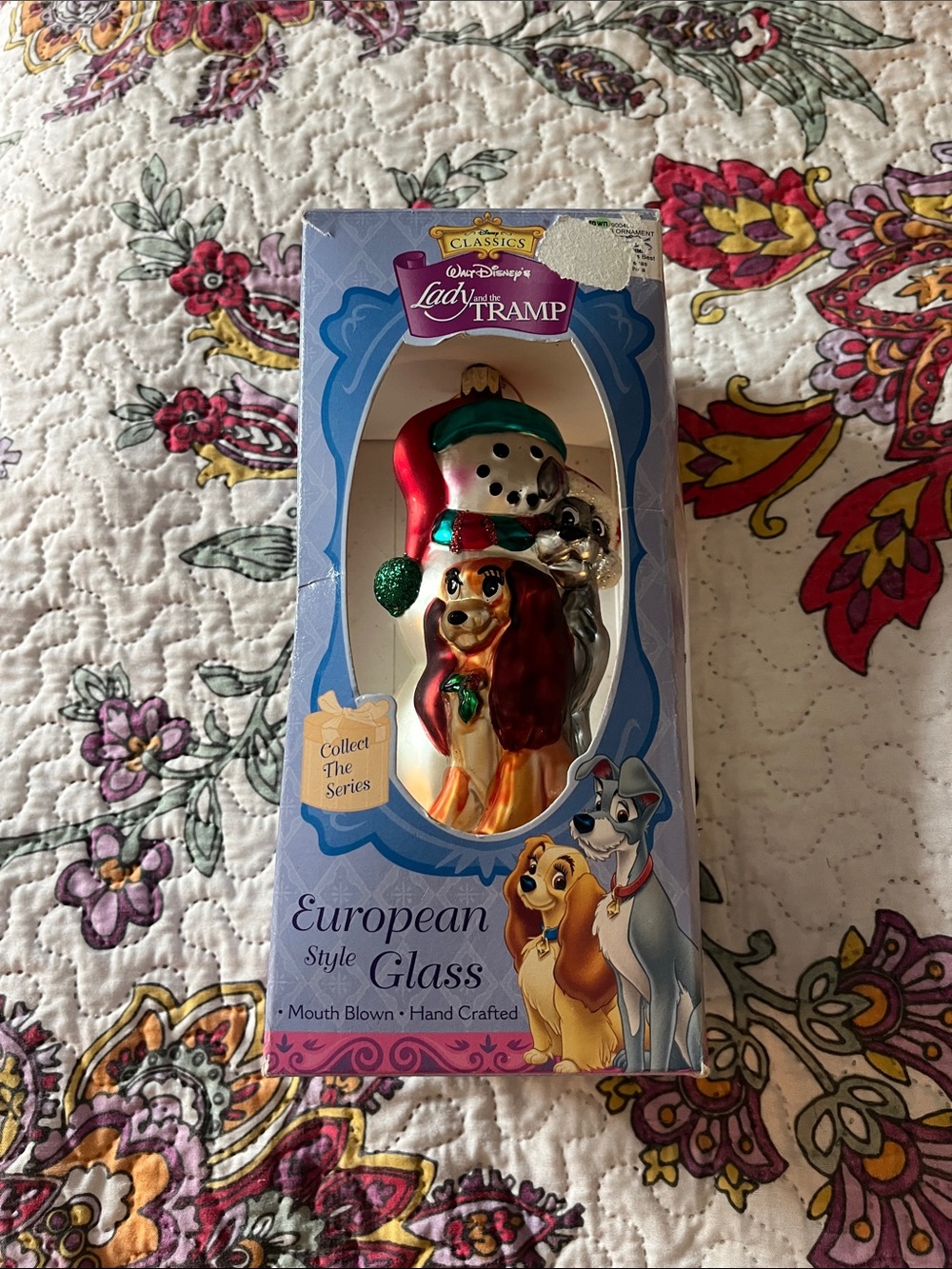 Vintage 1999 Disney Lady & The Tramp Christmas Ornament BRAND NEW - 2290